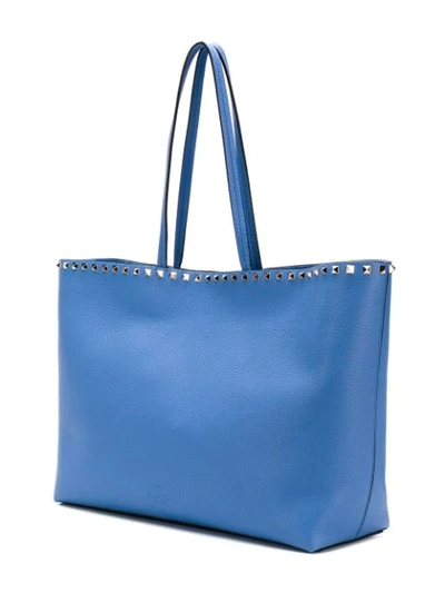 Shop Valentino Rockstud Shopper Tote Bag In Blue