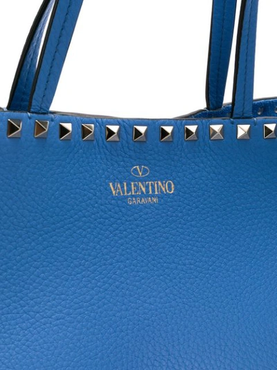 Shop Valentino Rockstud Shopper Tote Bag In Blue