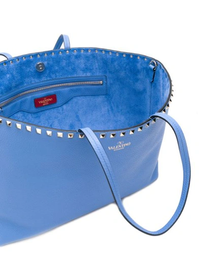 Shop Valentino Rockstud Shopper Tote Bag In Blue