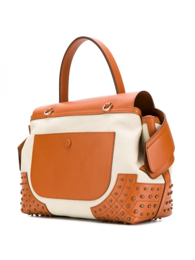 Shop Tod's Wave Tote In Neutrals