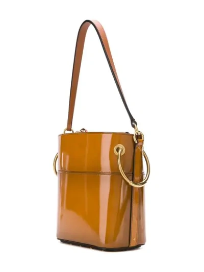 Shop Chloé Roy Bucket Bag In Brown