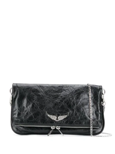 ZADIG&VOLTAIRE ROCK WINGS CLUTCH BAG - 黑色