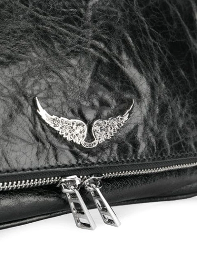 Shop Zadig & Voltaire Rock Wings Clutch Bag In Black