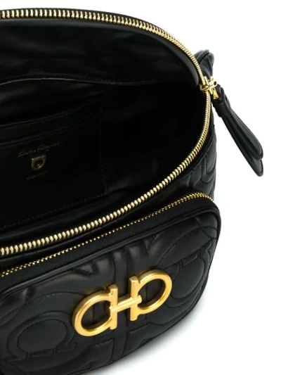 Shop Ferragamo Quilted Belt Bag In Black
