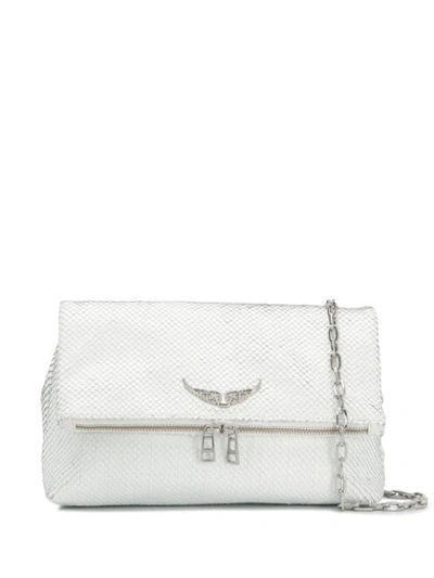 Shop Zadig & Voltaire Rocky Keith Shoulder Bag In White