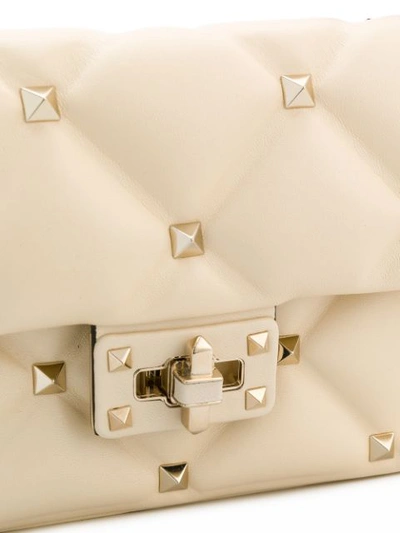 Shop Valentino Garavani Candystud Mini Shoulder Bag - Neutrals
