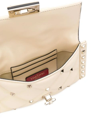 Shop Valentino Garavani Candystud Mini Shoulder Bag - Neutrals