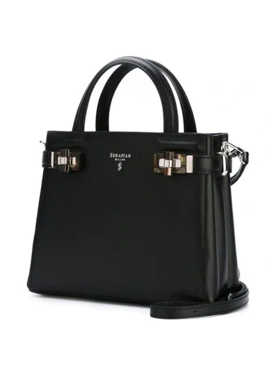 Shop Serapian Small Serpian Tote In Black