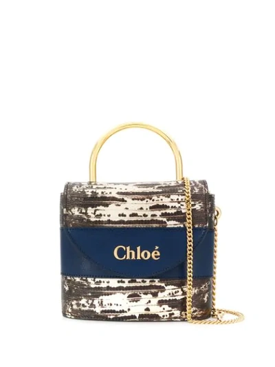 Shop Chloé Small Aby Lock Bag In Blue