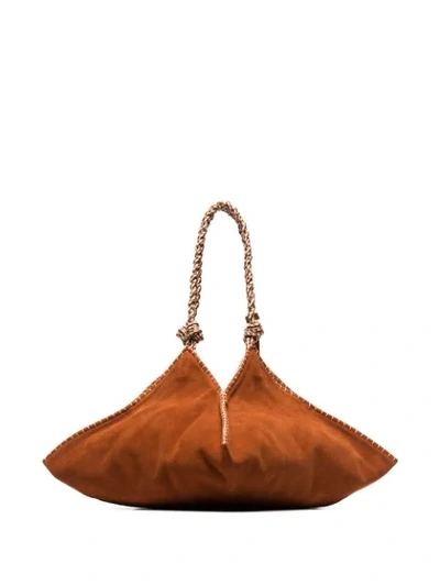 Shop Ulla Johnson Behati Origami Shoulder Bag In Saddle Suede