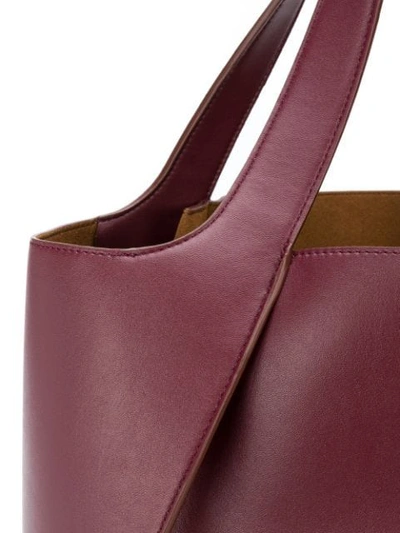 Shop Stella Mccartney Perforated Logo Tote In 6402 Wine