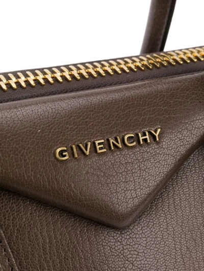 Shop Givenchy Sun Studded Small Antigona Bag - Grey