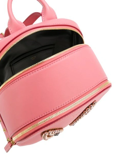Shop Mcm Polke Star Bunny Studded Backpack - Pink