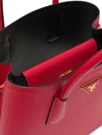 Shop Prada Double Small Bag In Red
