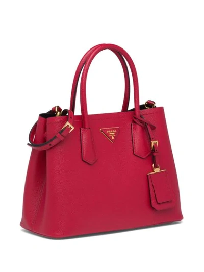 Shop Prada Double Small Bag In Red