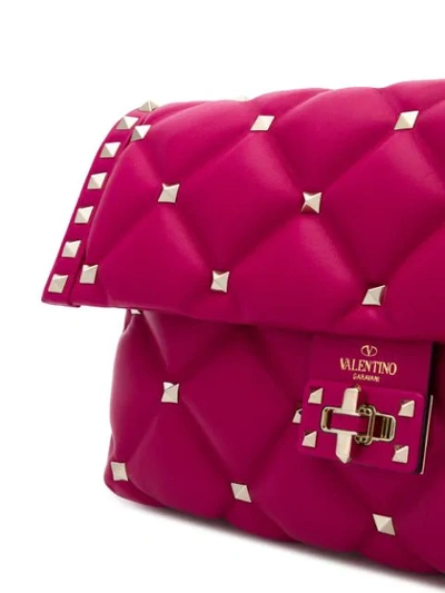 Shop Valentino Garavani Candystud Shoulder Bag In Pink