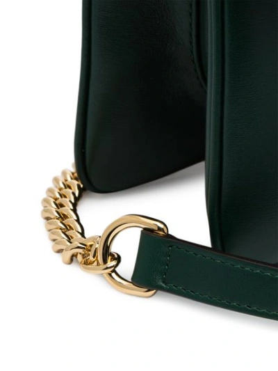 Shop Gucci Tiger Head Crossbody Bag In Green