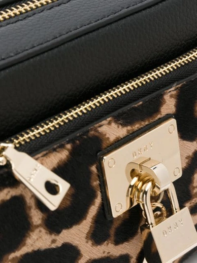 Shop Dkny Leopard Print Mini Bag In Neutrals