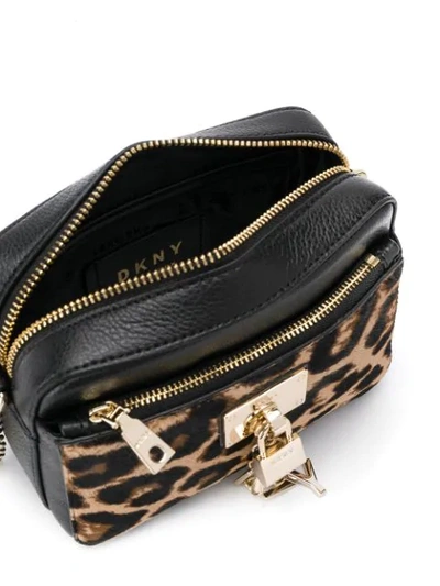 Shop Dkny Leopard Print Mini Bag In Neutrals
