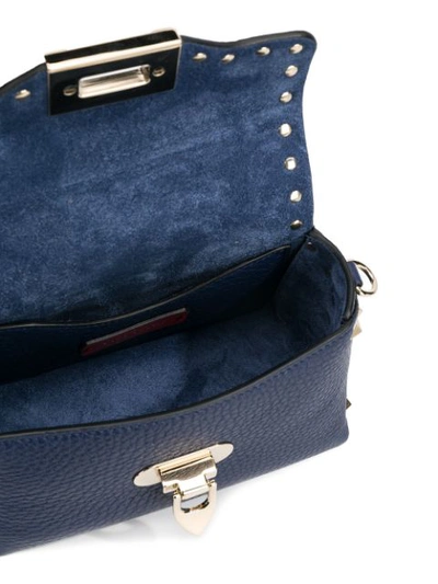 Shop Valentino Mini Rockstud Crossbody Bag In Blue