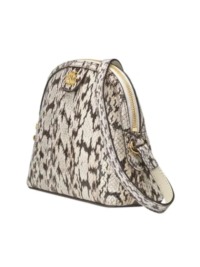 Shop Gucci Ophidia Small Snakeskin Shoulder Bag In White