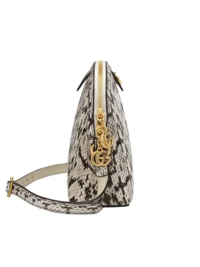 Shop Gucci Ophidia Small Snakeskin Shoulder Bag In White