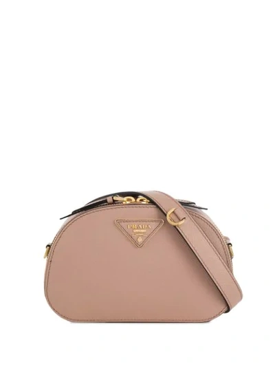 Shop Prada Logo Plaque Belt Bag In F0236 Cipria
