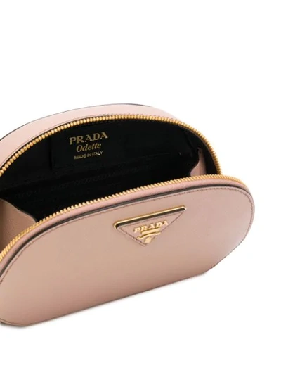 Shop Prada Logo Plaque Belt Bag In F0236 Cipria