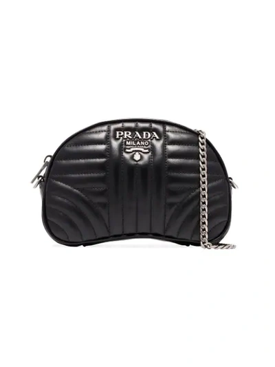 Shop Prada Diagramme Quilted Belt Bag In Black