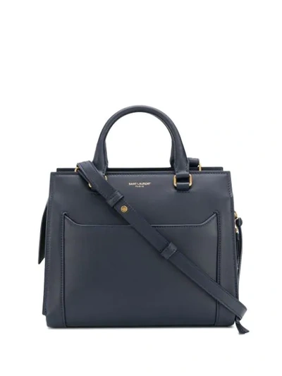 Shop Saint Laurent Medium East Side Tote In Blue