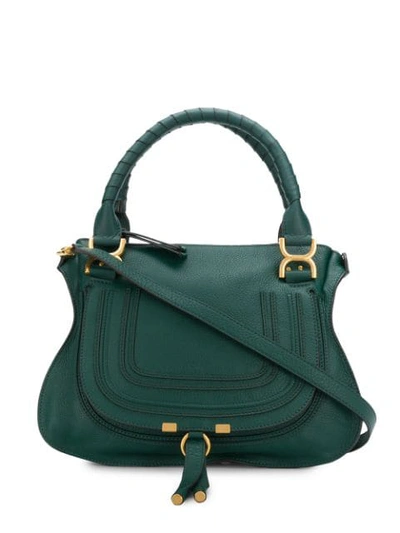 Shop Chloé Marcie Tote Bag In Green