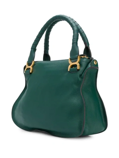 Shop Chloé Marcie Tote Bag In Green