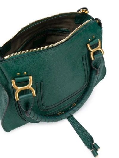 Shop Chloé Marcie Tote Bag In Green