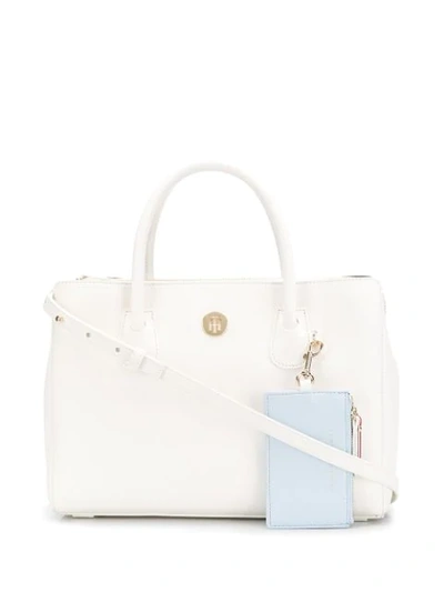 Shop Tommy Hilfiger Tommy Work Tote Bag In White