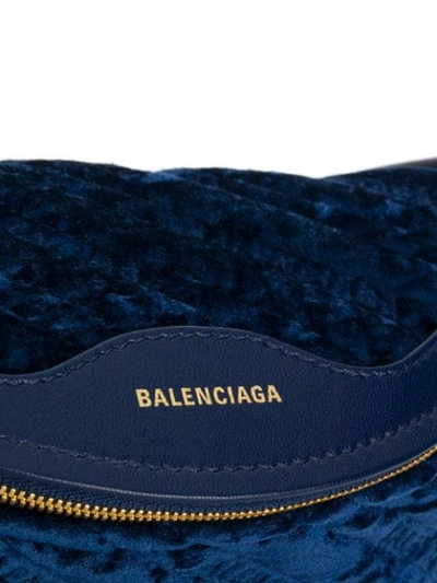 Shop Balenciaga Souvenir Xxs Shoulder Bag In Blue