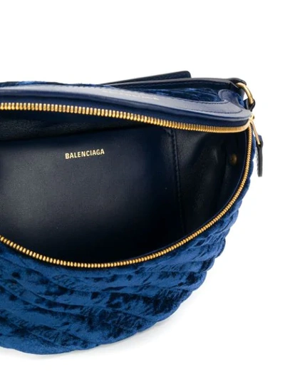 Shop Balenciaga Souvenir Xxs Shoulder Bag In Blue