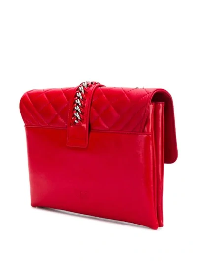 Shop Pinko Quilted Shoulder Bag In Red