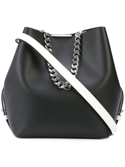 Shop Rebecca Minkoff Kate Bucket Bag In Black/white