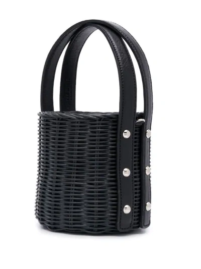 Shop Wicker Wings Quan Bucket Bag In Black