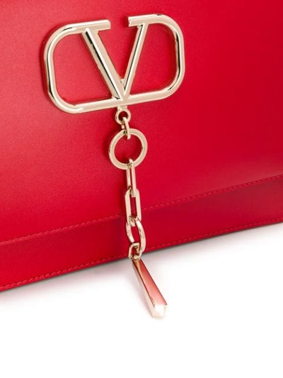 Shop Valentino Vring Shoulder Bag In Red