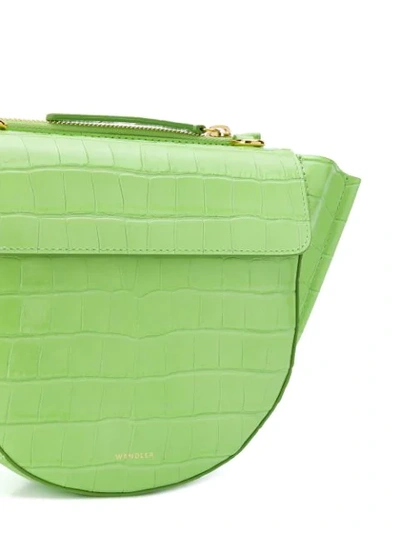 Shop Wandler Hortensia Mini Tote Bag In Green