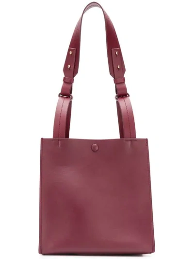 Shop Sophie Hulme Cube Tote In Red