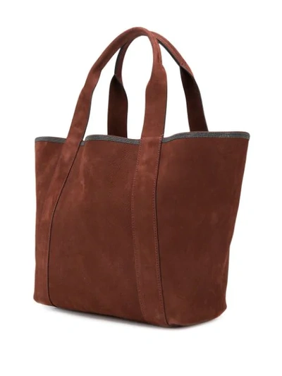 Shop Brunello Cucinelli Shopper Tote Bag In Brown