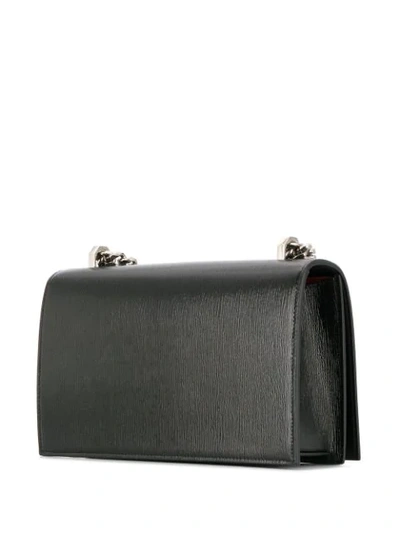 Shop Alexander Mcqueen Jewelled Satchel Bag In Black