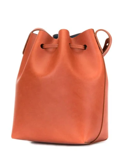 Shop Mansur Gavriel Mini Bucket Bag In Brown