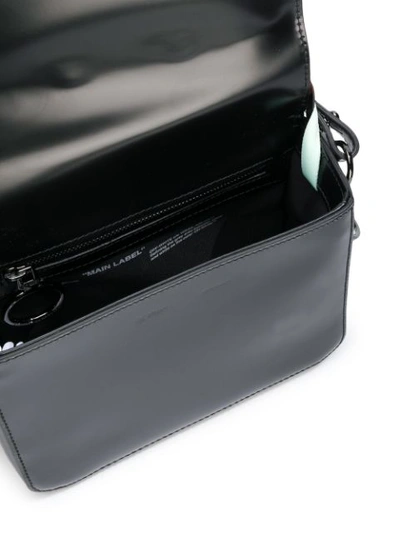 Shop Off-white Foldover Flap Caution Tape Bag - Black
