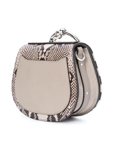 Shop Chloé Small Nile Python Print Bracelet Bag - Grey