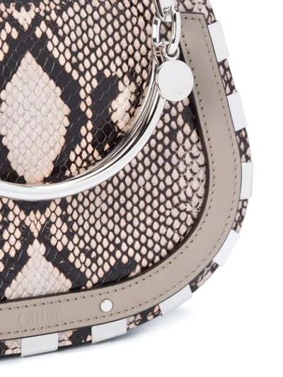 Shop Chloé Small Nile Python Print Bracelet Bag - Grey