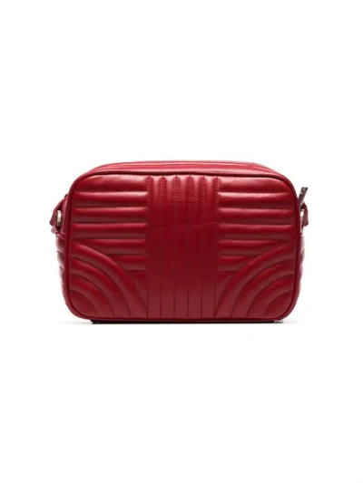 Shop Prada Red Diagram Medium Quilted Leather Cross Body Bag
