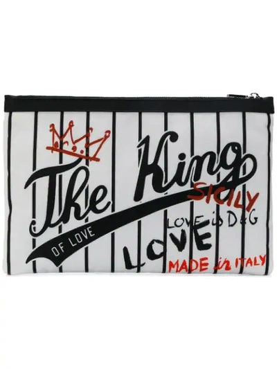 Shop Dolce & Gabbana Pouch The King Clutch In Multicolour